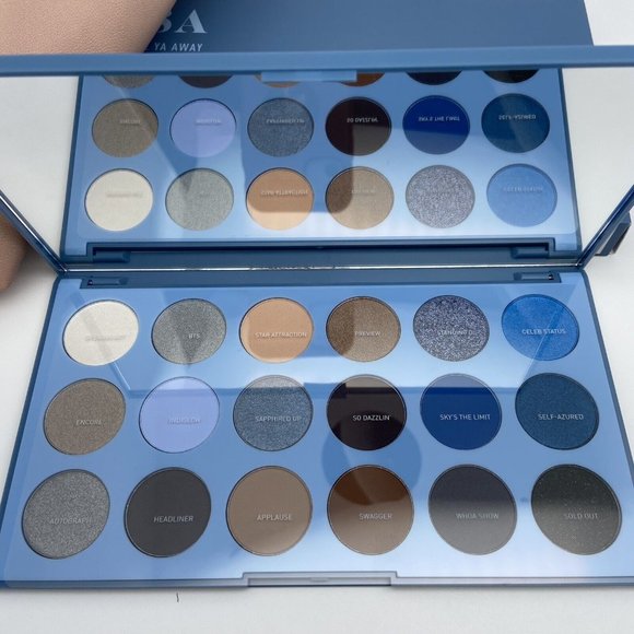 Morphe 18A‎ Blue Ya Away Eyeshadow Artistry Palette w/ Free Morphe Makeup Bag - Picture 5 of 16